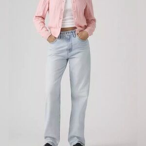 Zara Light Blue Straight Leg Jeans